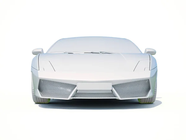 3D auto bílá prázdná šablona — Stock fotografie