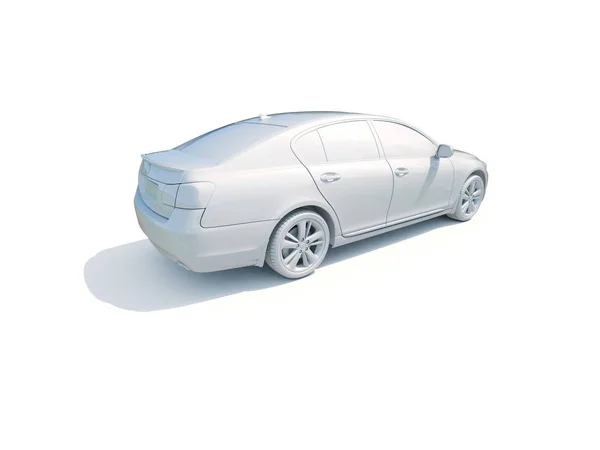 Modèle blanc blanc de voiture 3d — Photo