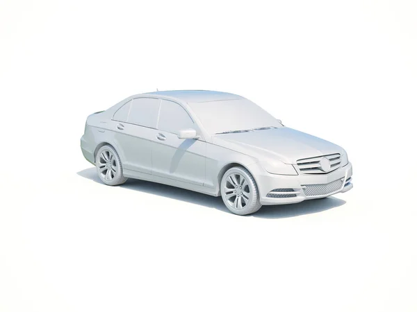 Modèle blanc blanc de voiture 3d — Photo