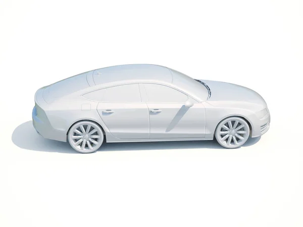 3d Car White Blank Template — Stock Photo, Image