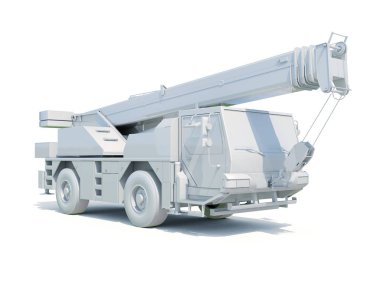 Kamyon vinç monte edilmiş beyaz