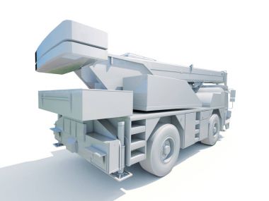 Kamyon vinç monte edilmiş beyaz