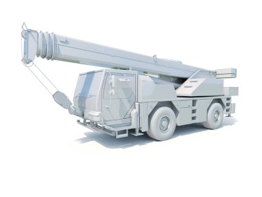 Kamyon vinç monte edilmiş beyaz