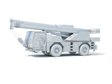 Kamyon vinç monte edilmiş beyaz