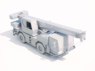 Kamyon vinç monte edilmiş beyaz