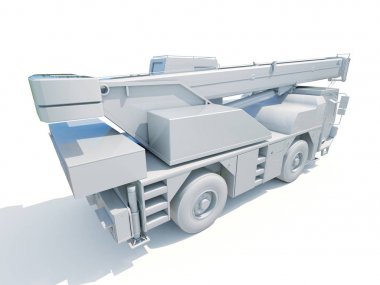 Kamyon vinç monte edilmiş beyaz