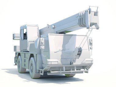 Kamyon vinç monte edilmiş beyaz