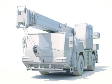 Kamyon vinç monte edilmiş beyaz