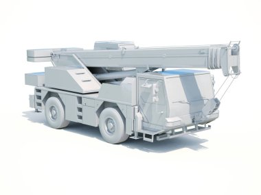 Kamyon vinç monte edilmiş beyaz