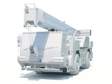 Kamyon vinç monte edilmiş beyaz