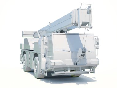 Kamyon vinç monte edilmiş beyaz