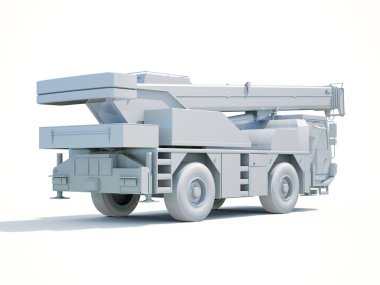 Kamyon vinç monte edilmiş beyaz