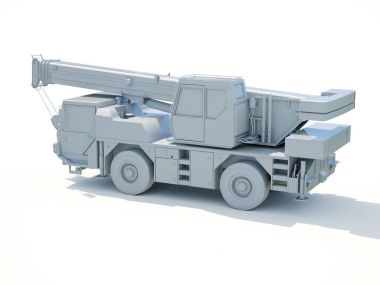 Kamyon vinç monte edilmiş beyaz