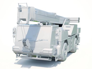 Kamyon vinç monte edilmiş beyaz