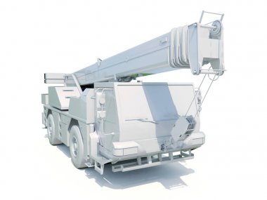 Kamyon vinç monte edilmiş beyaz