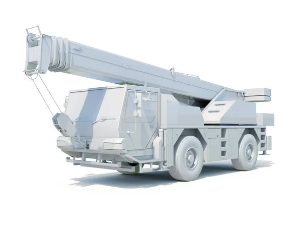 Truck Mounted Crane on White — Stock Photo, Image