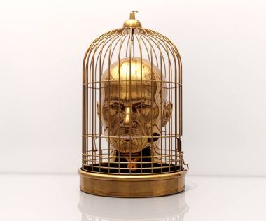 Head in Cage clipart