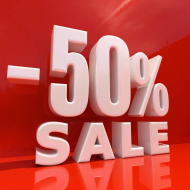 Percent Discount Sign, Sale Up to 50 clipart