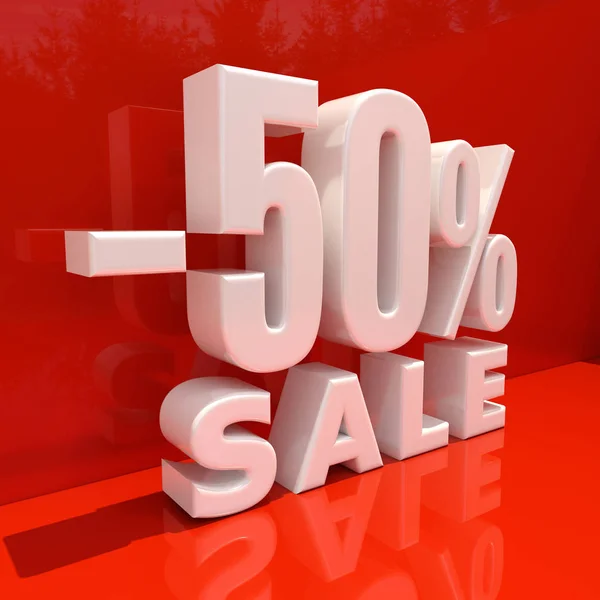 Percent Discount Sign, Sale Up to 50