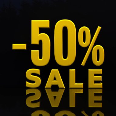 Percent Discount Sign, Sale Up to 50 clipart