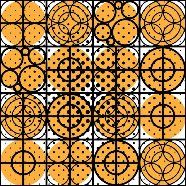 Modèle de cercle géométrique avec effet pointillé — Image vectorielle