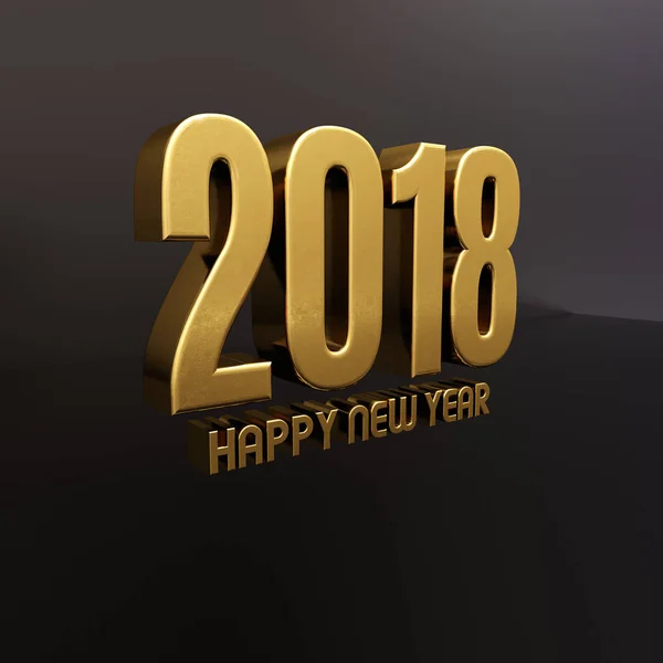 Felice anno nuovo 2018 Testo Design 3D Illustrazione — Foto Stock