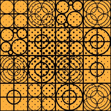 Geometrik daire desen noktalı etkisi ile