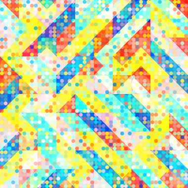 Eğlenceli moda geometrik Pop Art 1980 tarzı desen