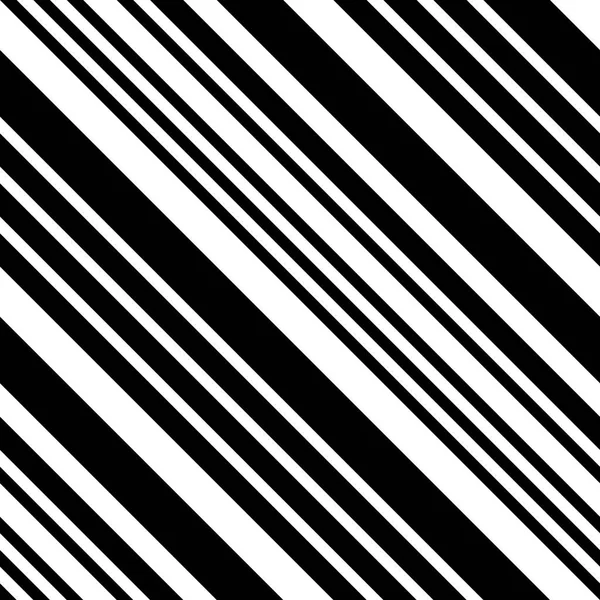 Black and White Diagonal Striped Seamless Pattern — Stock Vector