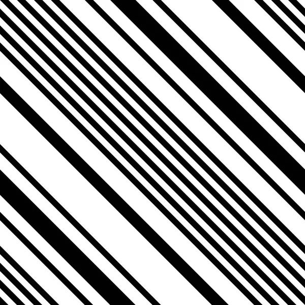 Svart och vit diagonalt randiga sömlösa mönster — Stock vektor