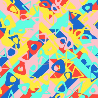 Eğlenceli moda geometrik Pop Art 1980 tarzı desen