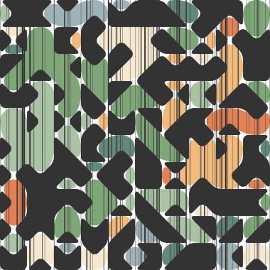 Çeşitli yuvarlak şekiller Retro arka plan