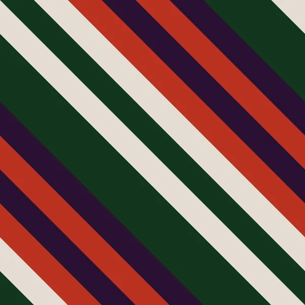 Modèle sans couture rayé diagonale de Noël — Image vectorielle