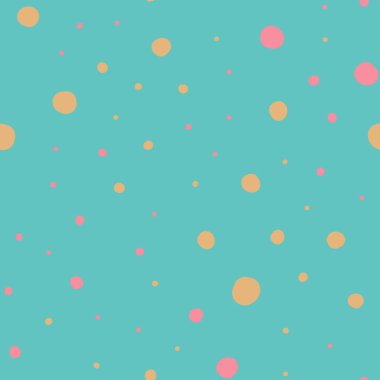 Nokta asimetrik Seamless Modeli, noktalı Swiss mavi eğlenceli el çekilmiş