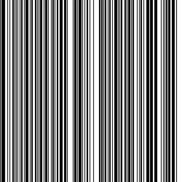 Black and White Straight Vertical Variable Width Stripes — Stock Vector