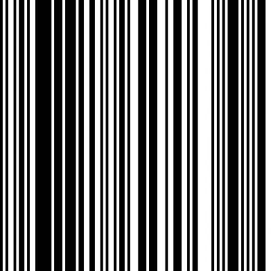 Siyah ve beyaz düz dikey değişken genişlik çizgili