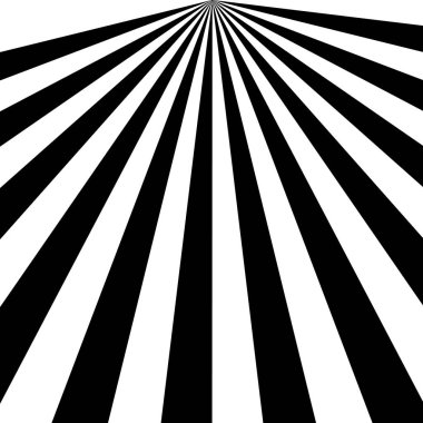 Siyah ve beyaz güneş Sunburst desen