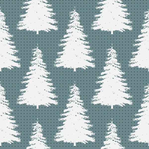 圣诞树的无缝圣诞喜庆图案 — 图库矢量图片