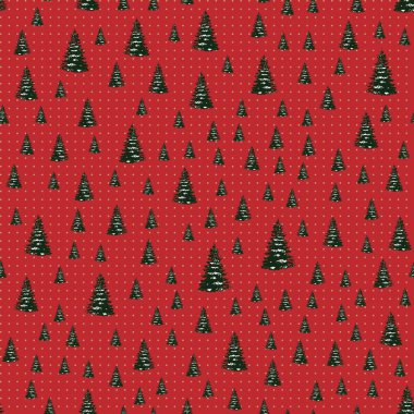 Ağaç ile sorunsuz neşeli Noel şenlikli desen