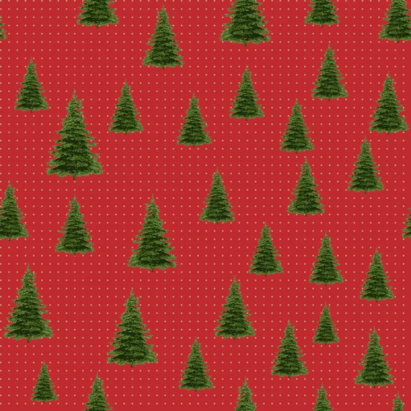 Varrat nélküli boldog karácsonyt ünnepi minta-fa — Stock Vector