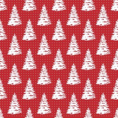 Ağaç ile sorunsuz neşeli Noel şenlikli desen