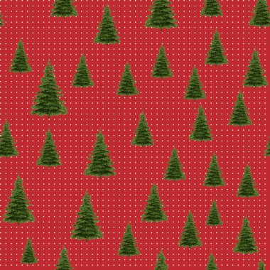 Ağaç ile sorunsuz neşeli Noel şenlikli desen