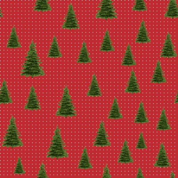 Joyeux Noël sans couture motif festif avec arbre — Image vectorielle