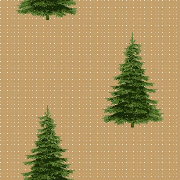 Joyeux Noël sans couture motif festif avec arbre — Image vectorielle