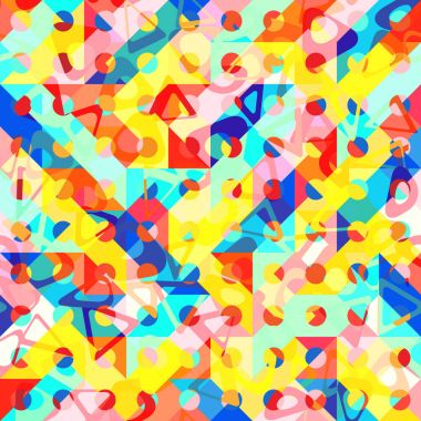 Eğlenceli moda geometrik Pop Art 1980 tarzı desen