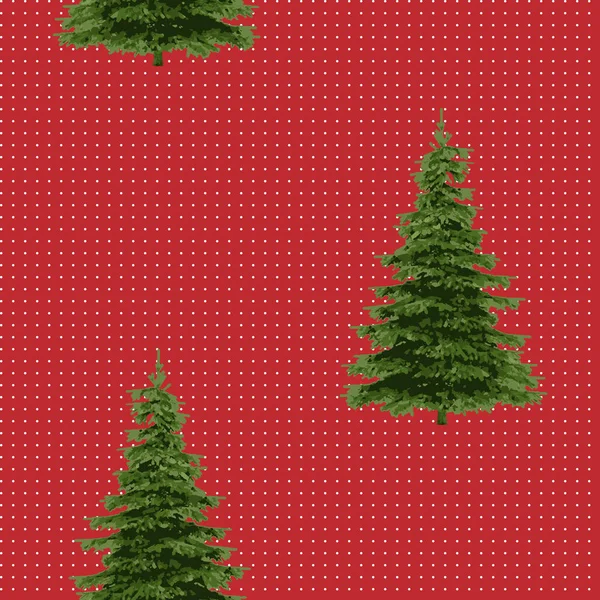 Joyeux Noël sans couture motif festif avec arbre — Image vectorielle