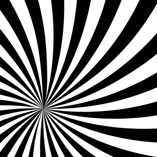 Blanco y Negro Sol patrón de explosión del sol — Vector de stock