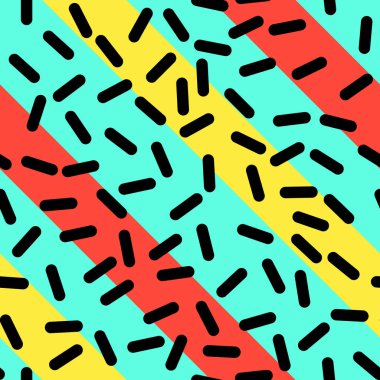 Memphis tarzı tasarım Retro Seamless Modeli