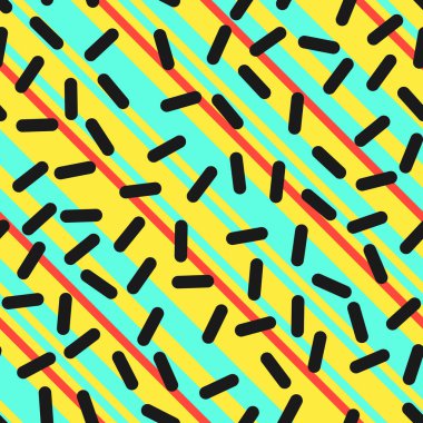 Memphis tarzı tasarım Retro Seamless Modeli