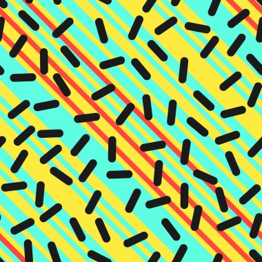 Memphis tarzı tasarım Retro Seamless Modeli